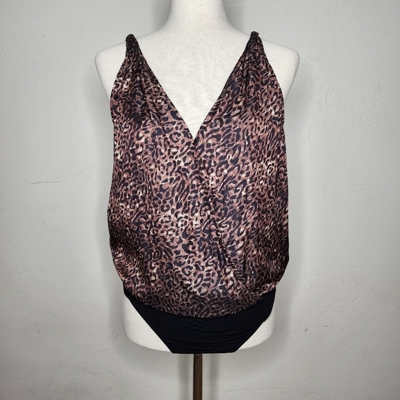 PAIGE Nadynne Animal Print Tank Bodysuit Size Small - Picture 1 of 13
